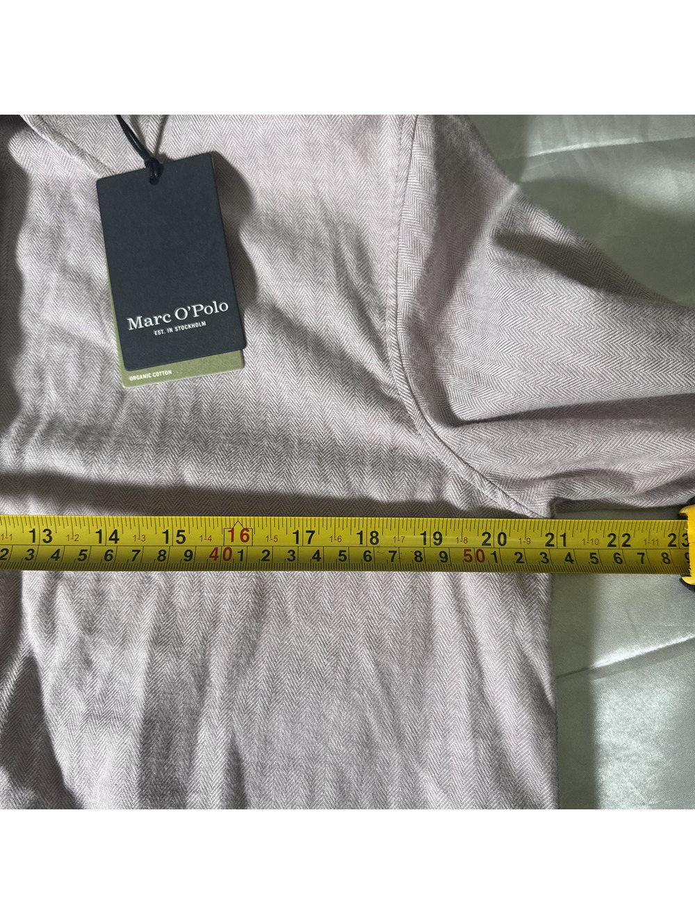 Marc O’Polo Women’s Organic Cotton Herringbone Shirt Size 36 Lilac Europe NWT - Picture 8 of 8